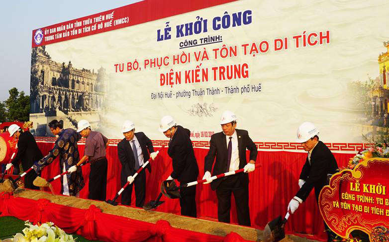 Khởi công công trình tu bổ, phục hồi và tôn tạo di tích điện Kiến Trung