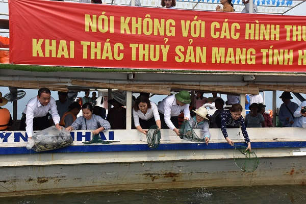 Sơn La thả trên 200.000 con cá giống trên lòng hồ Thủy điện Sơn La