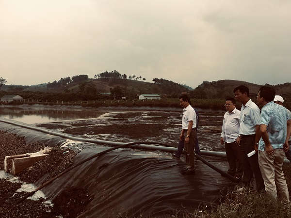 Đoàn kiểm tra tập trung kiểm tra độ an toàn tại 4 hồ chứa nước thải
