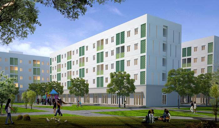 2. Phối cảnh 3D Công trình Nhà ở công nhân 