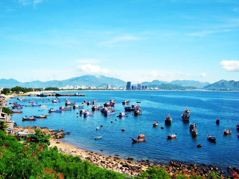 Bờ biển ở Nha Trang
