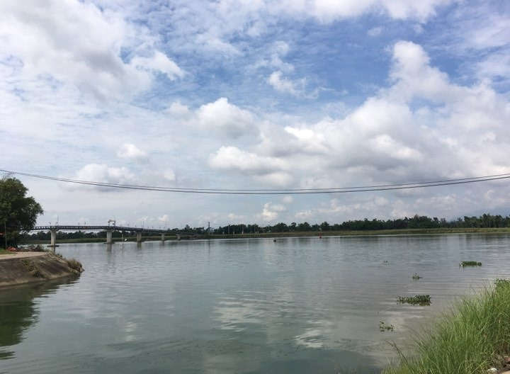 Đoạn sông Thu Bồn nơi xảy ra vụ việc trên