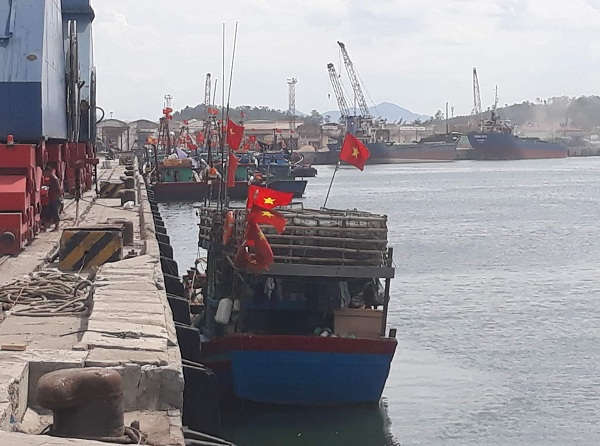 Số lượng tàu cá có lúc cao điểm lên đến 70-80 con “án ngữ” ở cảng