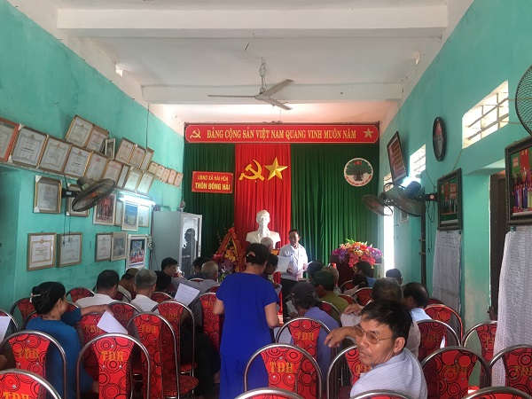 Hội nghị lấy ý kiến của người dân ngày 15/6/2019. Có 21/26 người dân thôn Đông Hòa xác nhận gia đình ông Tuấn, bà Bổng ở trước ngày 18/12/1980, nhưng khi ra Quyết định thì UBND xã Hải Hòa lại “lờ” đi kết quả này