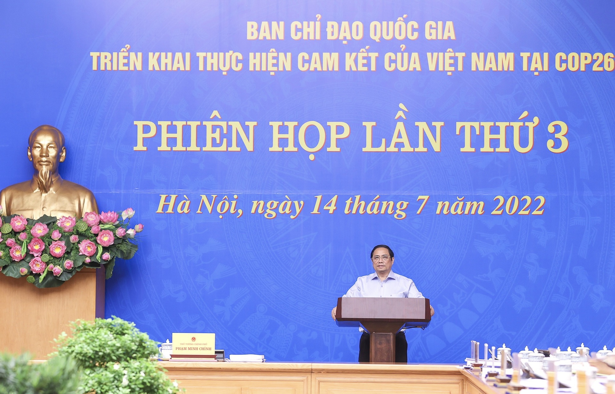 Thủ tướng chủ trì phiên họp lần thứ 3 của Ban Chỉ đạo triển khai các cam kết tại COP26 - Ảnh 1. Thủ tướng chủ trì phiên họp lần thứ 3 của Ban Chỉ đạo triển khai các cam kết tại COP26 - Ảnh 1.