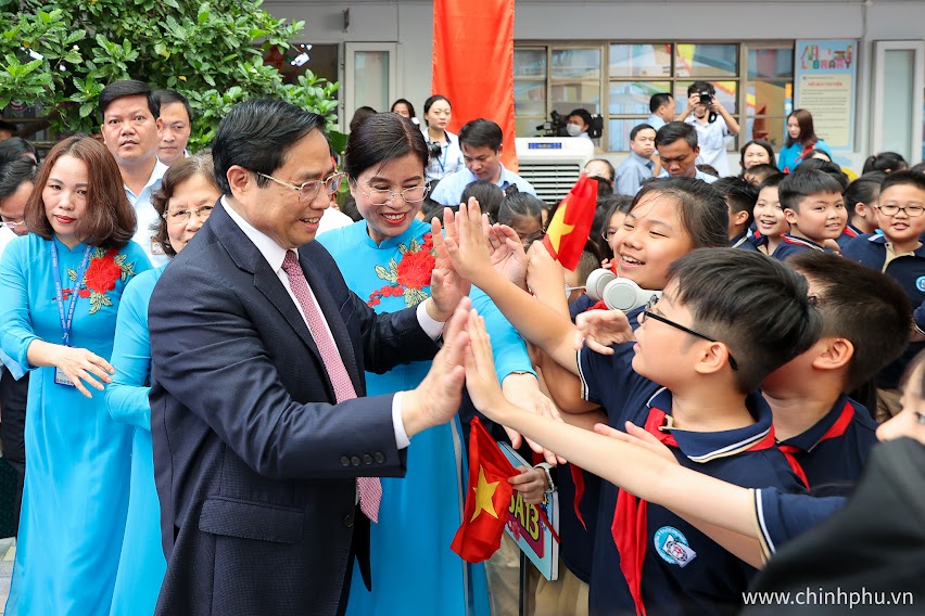 Chùm ảnh: Thủ tướng Phạm Minh Chính dự Lễ Khai giảng năm học mới - Ảnh 7. Chùm ảnh: Thủ tướng Phạm Minh Chính dự Lễ Khai giảng năm học mới - Ảnh 7.
