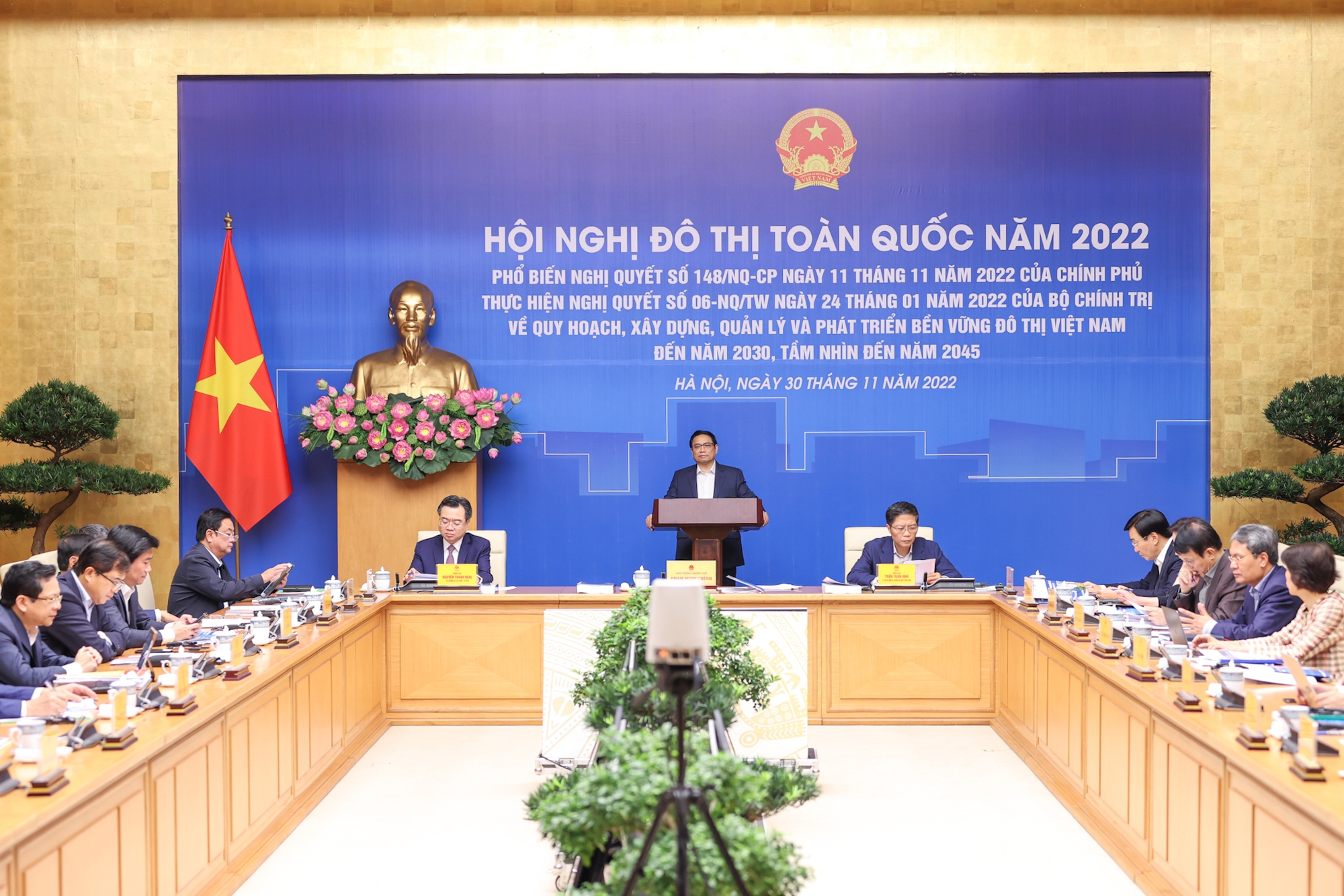 Thủ tướng Phạm Minh Chính chủ trì Hội nghị đô thị toàn quốc - Ảnh 1. Thủ tướng Phạm Minh Chính chủ trì Hội nghị đô thị toàn quốc - Ảnh 1.