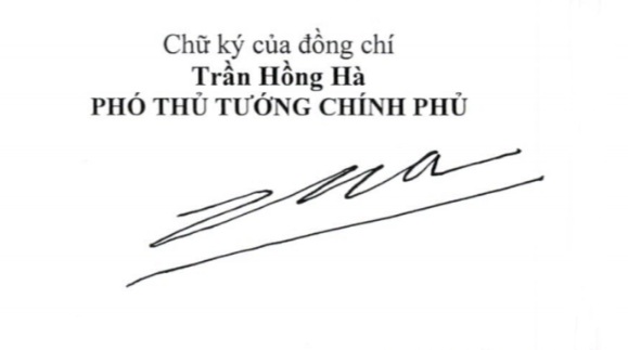 Giới thiệu chữ ký của 2 Phó Thủ tướng - Ảnh 1. Giới thiệu chữ ký của 2 Phó Thủ tướng - Ảnh 1.