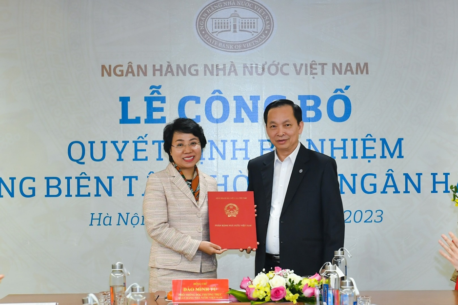 Công bố Quyết định bổ nhiệm Tổng biên tập Thời báo Ngân hàng - Ảnh 1.