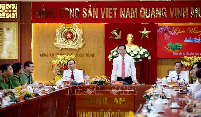 Đồng chí Võ Văn Thưởng thăm, chúc Tết các lực lượng công an tại TPHCM - Ảnh 1. Đồng chí Võ Văn Thưởng thăm, chúc Tết các lực lượng công an tại TPHCM - Ảnh 1.