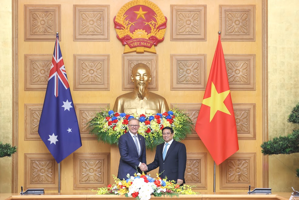Chùm ảnh: Thủ tướng Phạm Minh Chính đón, hội đàm với Thủ tướng Australia - Ảnh 10.