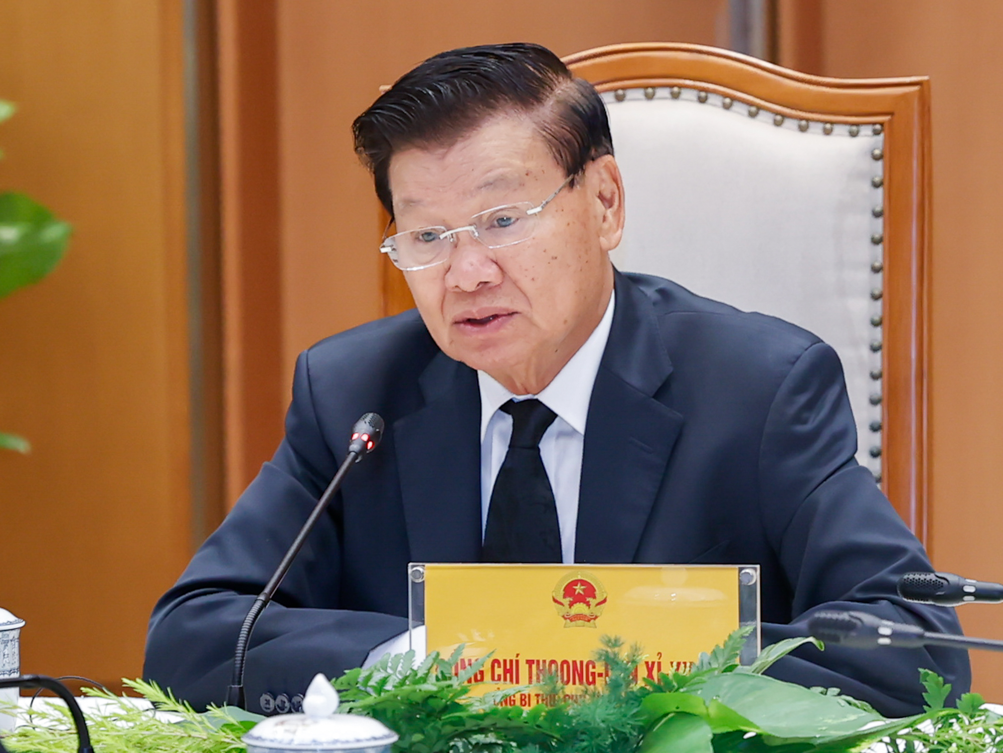Thủ tướng Phạm Minh Chính gặp Tổng Bí thư, Chủ tịch nước Lào- Ảnh 4. Thủ tướng Phạm Minh Chính gặp Tổng Bí thư, Chủ tịch nước Lào- Ảnh 4.