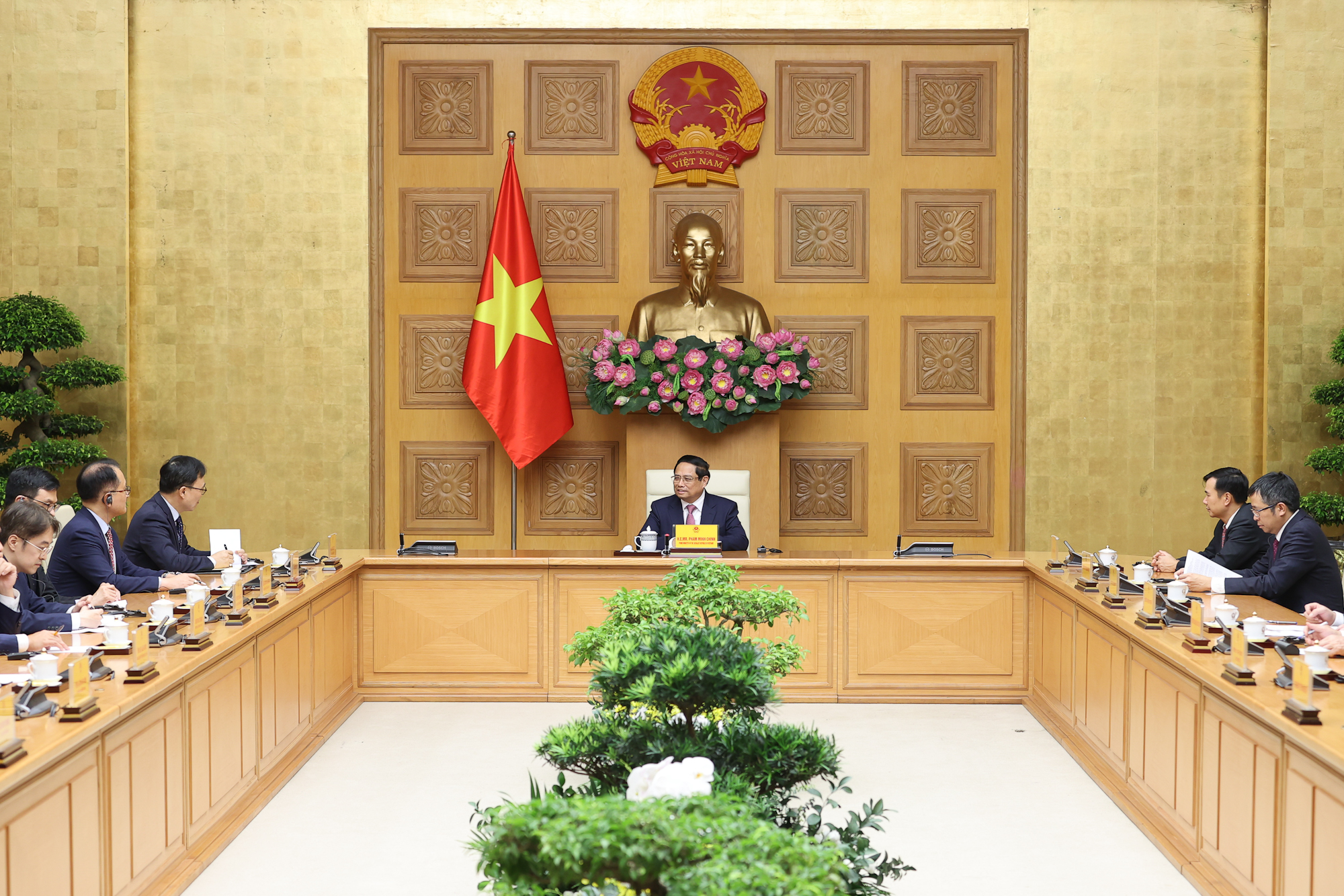 Thủ tướng làm việc với Đại sứ Hàn Quốc, rà soát triển khai các thỏa thuận cấp cao- Ảnh 6. Thủ tướng làm việc với Đại sứ Hàn Quốc, rà soát triển khai các thỏa thuận cấp cao- Ảnh 6.