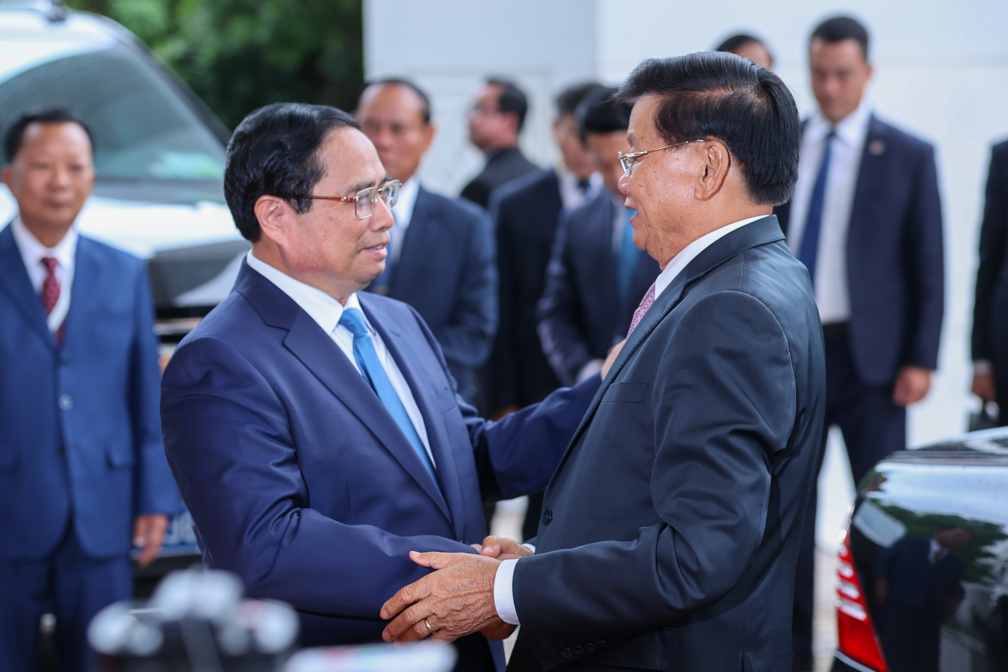 Thủ tướng Phạm Minh Chính hội kiến Tổng Bí thư, Chủ tịch nước Lào- Ảnh 1. Thủ tướng Phạm Minh Chính hội kiến Tổng Bí thư, Chủ tịch nước Lào- Ảnh 1.