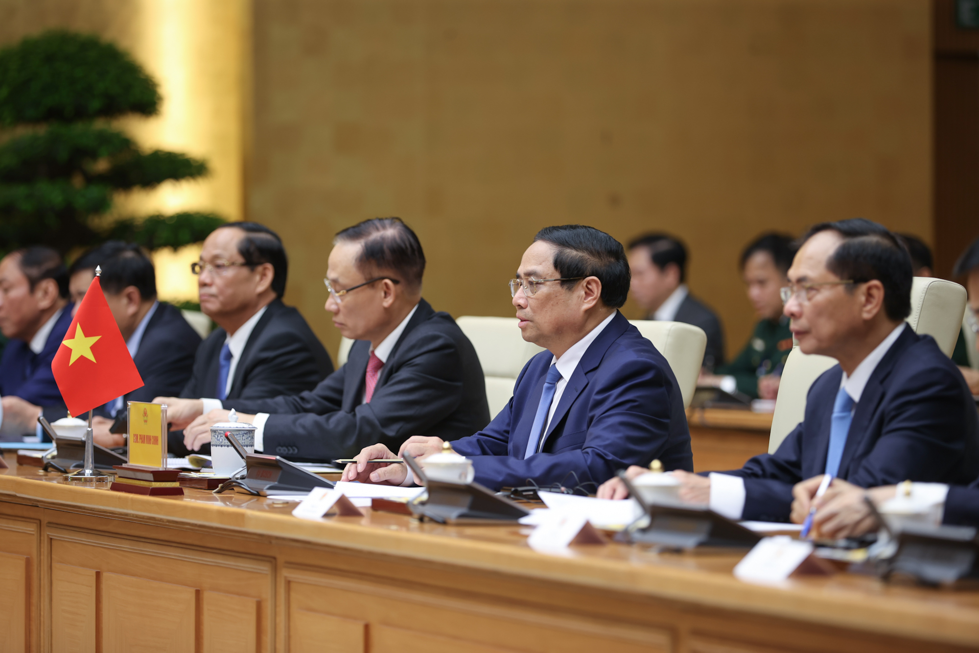 Thủ tướng Phạm Minh Chính hội kiến Tổng Bí thư, Chủ tịch nước Lào- Ảnh 6. Thủ tướng Phạm Minh Chính hội kiến Tổng Bí thư, Chủ tịch nước Lào- Ảnh 6.