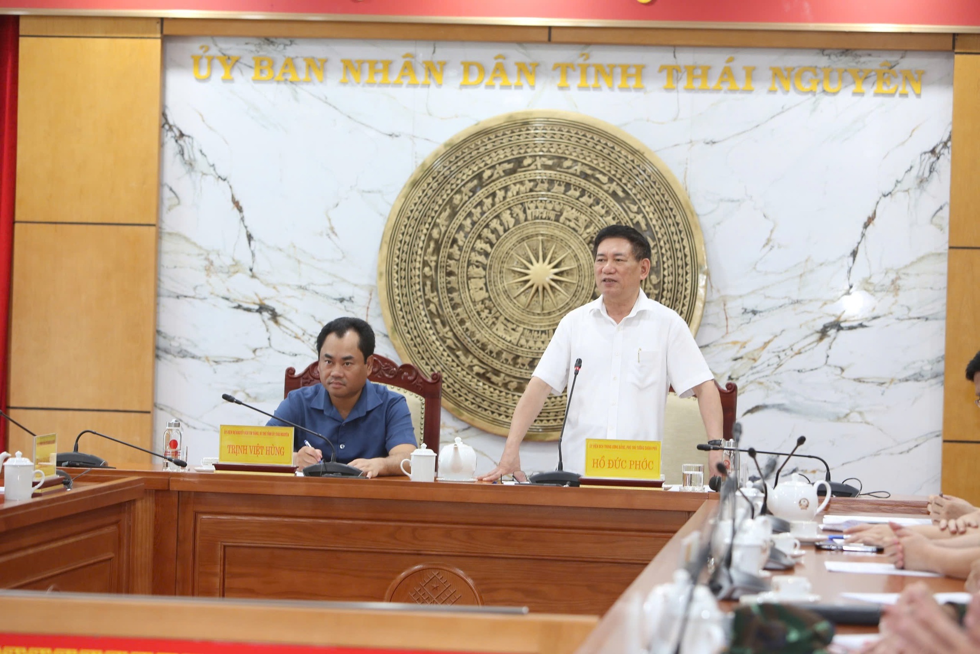 Phó Thủ tướng Hồ Đức Phớc thị sát, chỉ đạo công tác phòng chống bão lụt tại Thái Nguyên- Ảnh 9. Phó Thủ tướng Hồ Đức Phớc thị sát, chỉ đạo công tác phòng chống bão lụt tại Thái Nguyên- Ảnh 9.