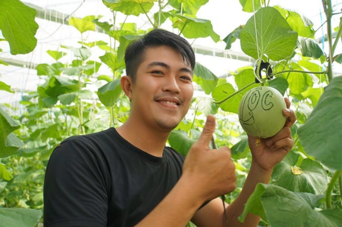 Năm nay, anh Trần Thanh Tiền (xã Long Thuận, huyện Hồng Ngự, tỉnh Đồng Tháp) xuống giống hơn 1.000 dây dưa lưới, gồm 2 giống dưa, chủ yếu là dưa lưới vỏ xanh ruột cam và dưa lưới vỏ vàng ruột xanh. Khách hàng ưa chuộng các loại sản phẩm khắc chữ thư pháp như: Tài – Lộc; Phúc – Lộc; các logo doanh nghiệp ở các tỉnh miền Tây.