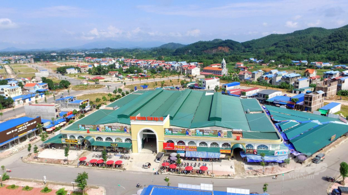 Một góc trung tâm huyện Đại Từ. Ảnh: Đồng Văn Thưởng.