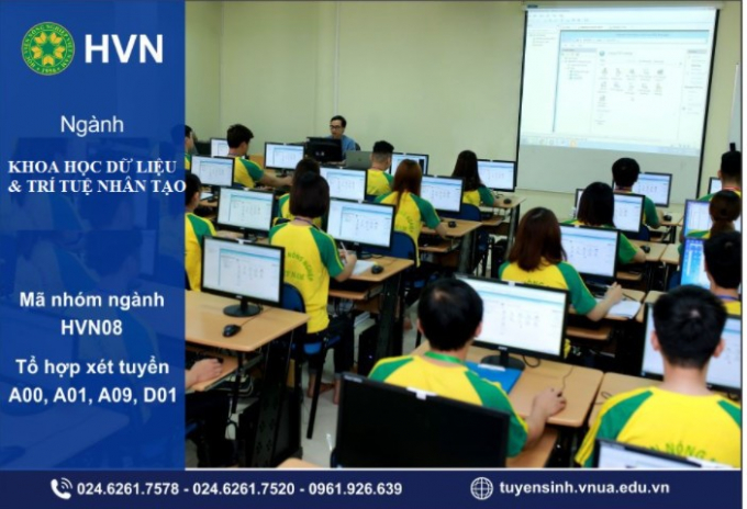 1-215810_658.jpg Thông tin tuyển sinh ngành Khoa học dữ liệu và Trí tuệ nhân tạo của Học viện Nông nghiệp Việt Nam. Ảnh: HVNN