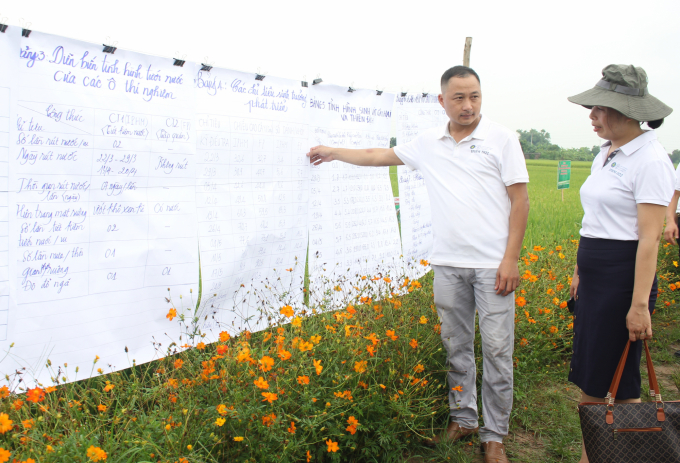 Trainees of TOT-IPHM pilot program closely monitors factors in order to drastically reduce input costs for production. Photo: Trung Quan.