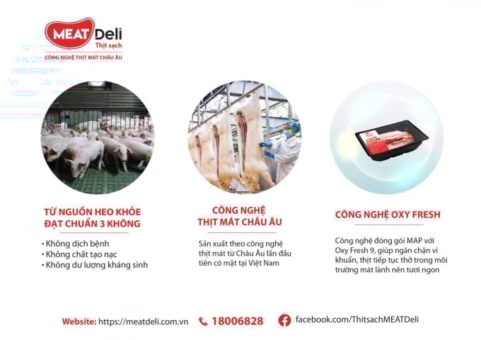 MEATDeli clean pork is produced according to modern technology, ensuring safety.