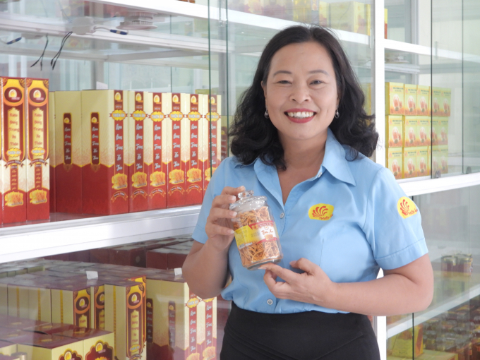 Các sản phẩm đông trung hạ thảo OCOP của Thiên Ân khẳng định chỗ đứng trên thị trường. Ảnh: Trần Trung.