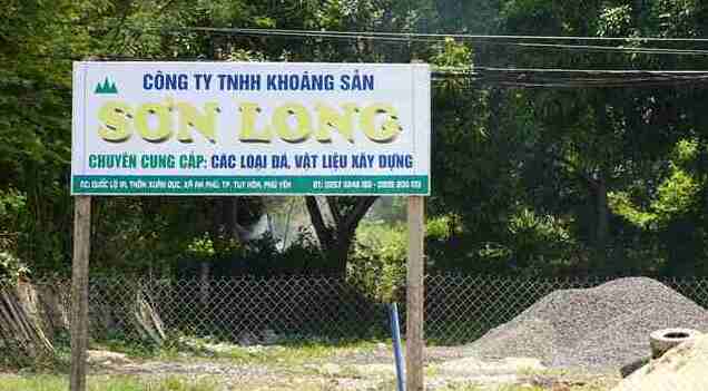 Công ty TNHH Khoáng sản Sơn Long là một trong 3 doanh nghiệp bị xử phạt vì vi phạm về tài nguyên và môi trường. Ảnh: MB.