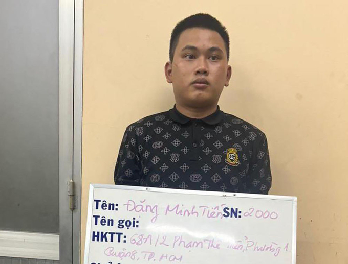 Và Đặng Minh Tiến, 2 đối tượng cầm đầu nhóm cướp. Ảnh: Công an TP.HCM.