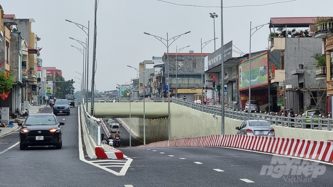 Hầm chui Thống Nhất được thành phố Thái Nguyên cho thông xe vào đúng dịp Quốc khành 2/9. Ảnh: Toán Nguyễn.