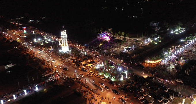 Đại lộ ánh sáng Thắng Lợi – KĐT Danko Avenue về đêm.