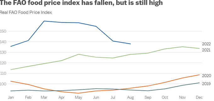 Far too many people still can’t afford the food they used to eat. Chart: Siobhan McDonough/Vox 