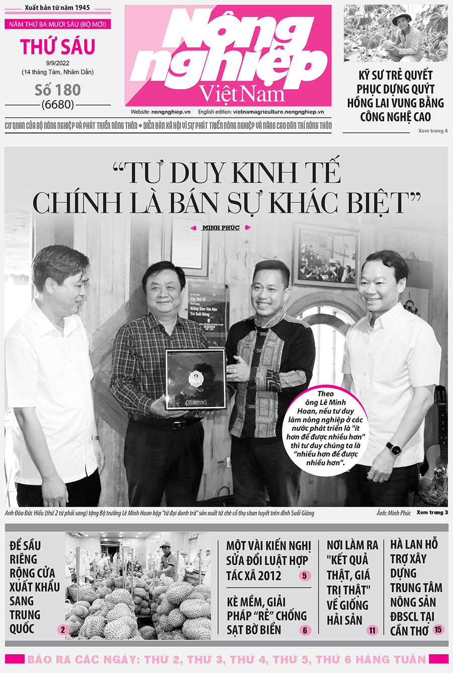 Những tin nông nghiệp, nông thôn nổi bật trên số 180 ra ngày 9/9/2022
