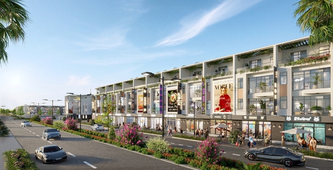 Dãy Shophouse mặt đường 28m - điểm vàng kinh doanh tại Kosy Lita Ha Nam.