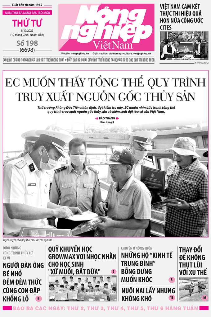 Tin nông nghiệp nổi bật trên số 198, báo Nông nghiệp Việt Nam ngày 5/10/2022
