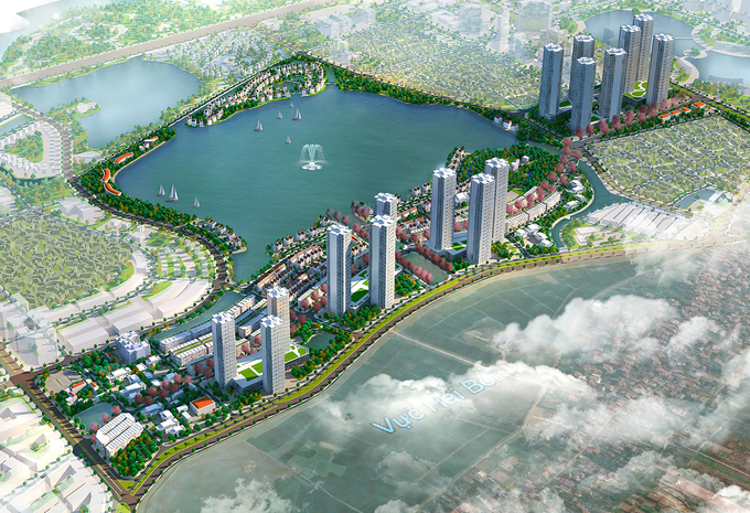 smart-city-banner-093045_389.jpg Phối cảnh dự án Thành phố Thông minh Bắc Hà Nội. Ảnh: Quang Anh.