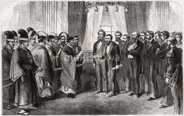 4237-142045_3.jpg Hình ảnh sứ đoàn của Nhật được Tổng thống Mĩ ULYSSES S. GRANT tiếp năm 1871.
