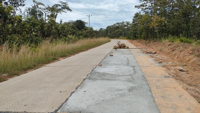 Thi công kém chất lượng khiến đường Tỉnh lộ 665 chưa nghiệm thu đã xuống cấp.