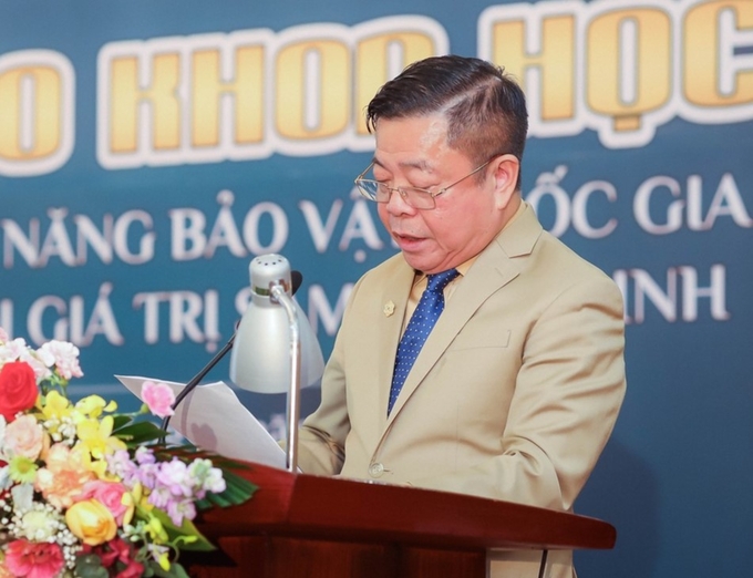 vkc1-124704_804.jpg Ông Võ Kim Cự, Chủ tịch Hội đồng quản lý, Viện trưởng Viện Bảo tồn và Phát triển sâm Ngọc Linh Việt Nam. Ảnh: Hoàng Anh.