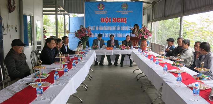 Hội nghị đánh giá hiệu quả triển khai mô hình. Ảnh: Đinh Mười.