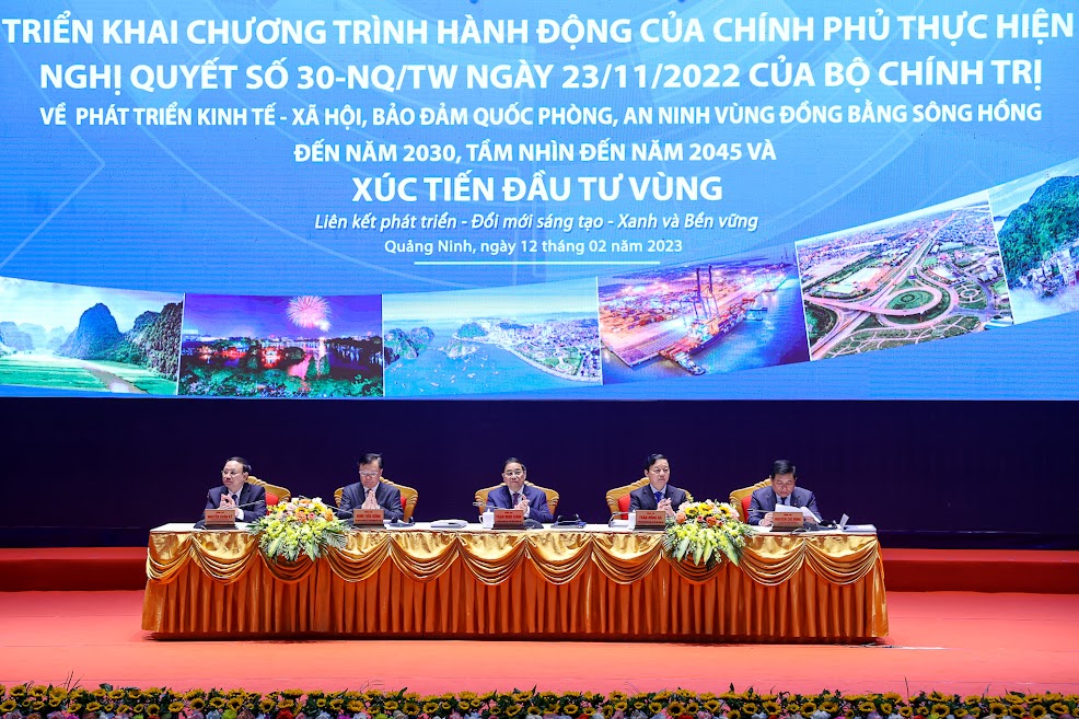 12-113906_330.jpg Hội nghị là sự kiện có ý nghĩa rất quan trọng đối với sự phát triển của Vùng Đồng bằng sông Hồng, mở ra 'cơ hội mới đột phá' cho vùng đất là địa bàn chiến lược đặc biệt quan trọng của cả nước. Ảnh: VGP.
