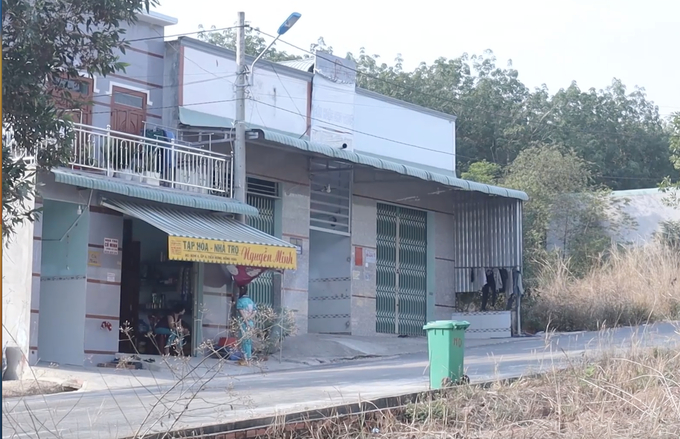 Khu nhà trọ nơi nam thanh niên tử vong trong phòng trọ. Ảnh; công an Bình Phước.
