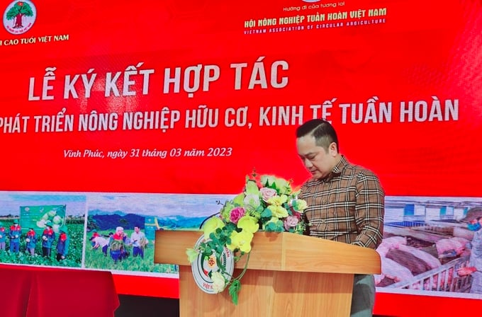 ql4-173108_236.jpg Ông Nguyễn Thanh Vĩnh, Tổng Giám đốc Tập đoàn Quế Lâm, Phó Chủ tịch Hội Nông nghiệp tuần hoàn Việt Nam. Ảnh: Hoàng Anh.