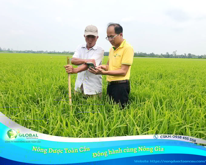 ndtc-1-100544_475.jpeg Công ty Nông Dược Toàn Cầu luôn đồng hành cùng khách hàng, sẵn sàng hỗ trợ bà con nông dân, từ khâu tư vấn sản phẩm đến việc trao đổi kỹ thuật thông qua chiến dịch 'Đồng hành cùng Nông gia - Từ nhà ra đồng'. Ảnh: Gia Phú.