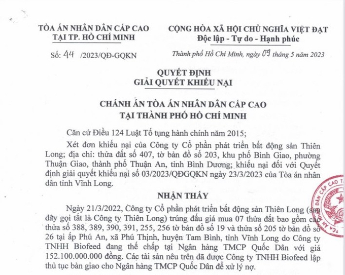 z4344038961446_352a19721838407d29f131761b77f9a6-160124_478.jpg Quyết định giải quyết khiếu nại của Toà án Nhân dân Cấp cao tại Tp.HCM.
