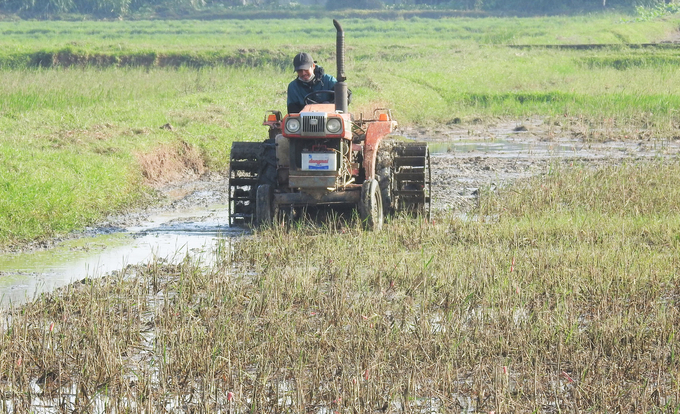 ht2-213041_399.jpg Thu hoạch xong lúa xuân đến đâu, bà con tranh thủ làm đất gieo cấy vụ hè thu đến đó. Ảnh: Thanh Nga.