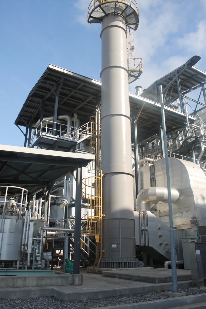 Một góc nhà máy phát điện sinh khối PoSeung Green Power (Hàn Quốc). Ảnh: Chu Khôi.