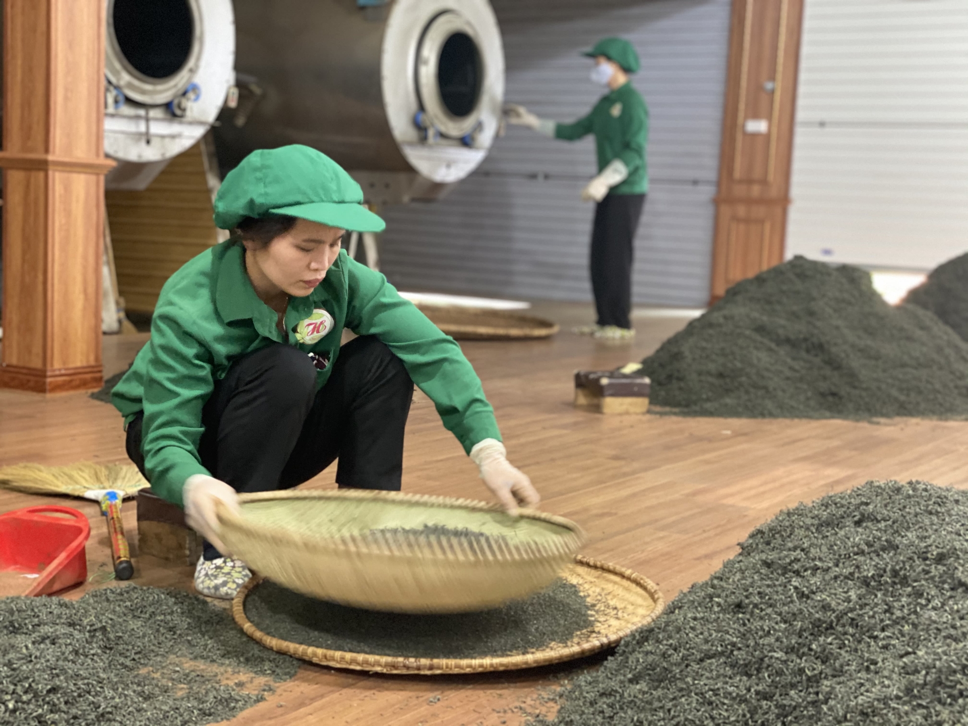 Sản xuất chè tại HTX Tân Cương Hảo Đạt, TP Thái Nguyên.