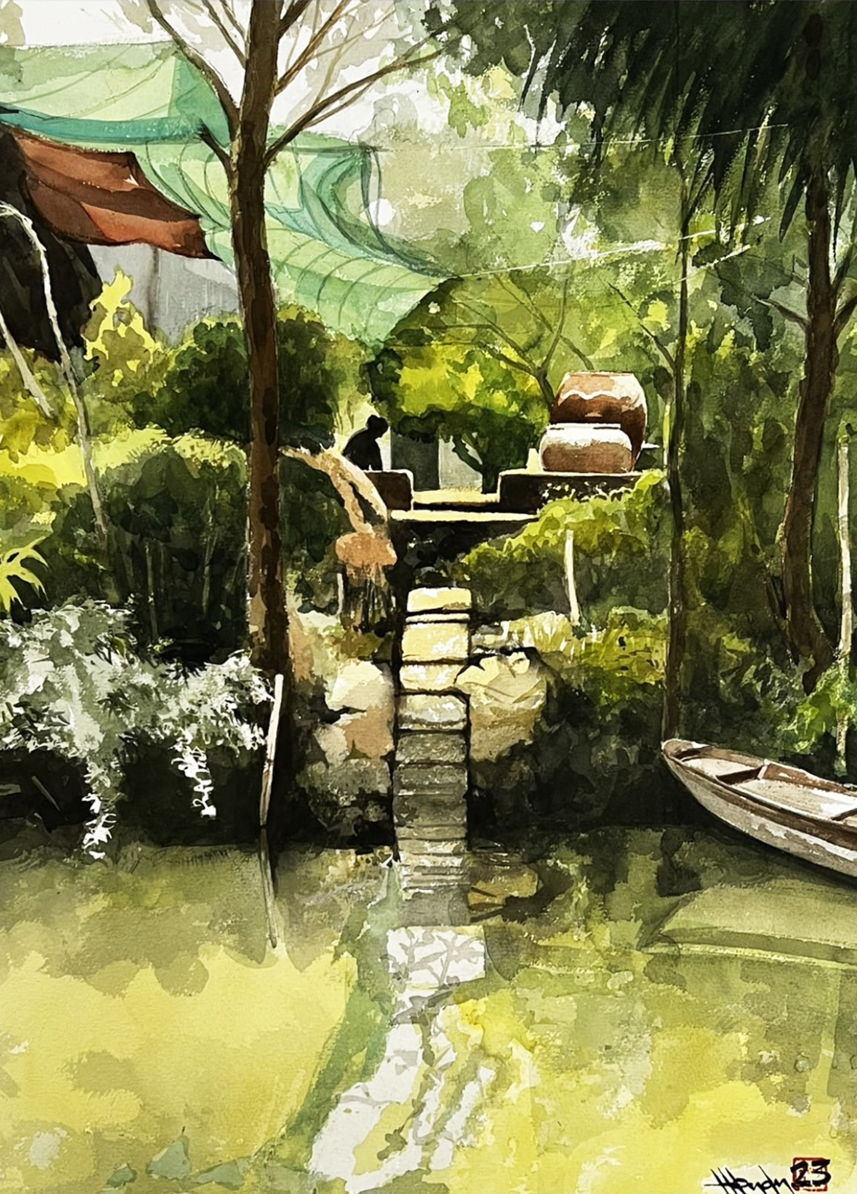 1-nha-ven-song-hau-085945_319.jpg 'Nhà ven sông Hậu'.