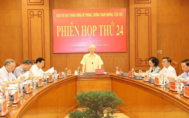 tong-bi-thu-chu-tri-hop-ban-chi-dao-trung-uong-ve-phong-chong-tham-nhung-104917_85.jpg Tổng Bí thư Nguyễn Phú Trọng chủ trì phiên họp. Ảnh: TTXVN.