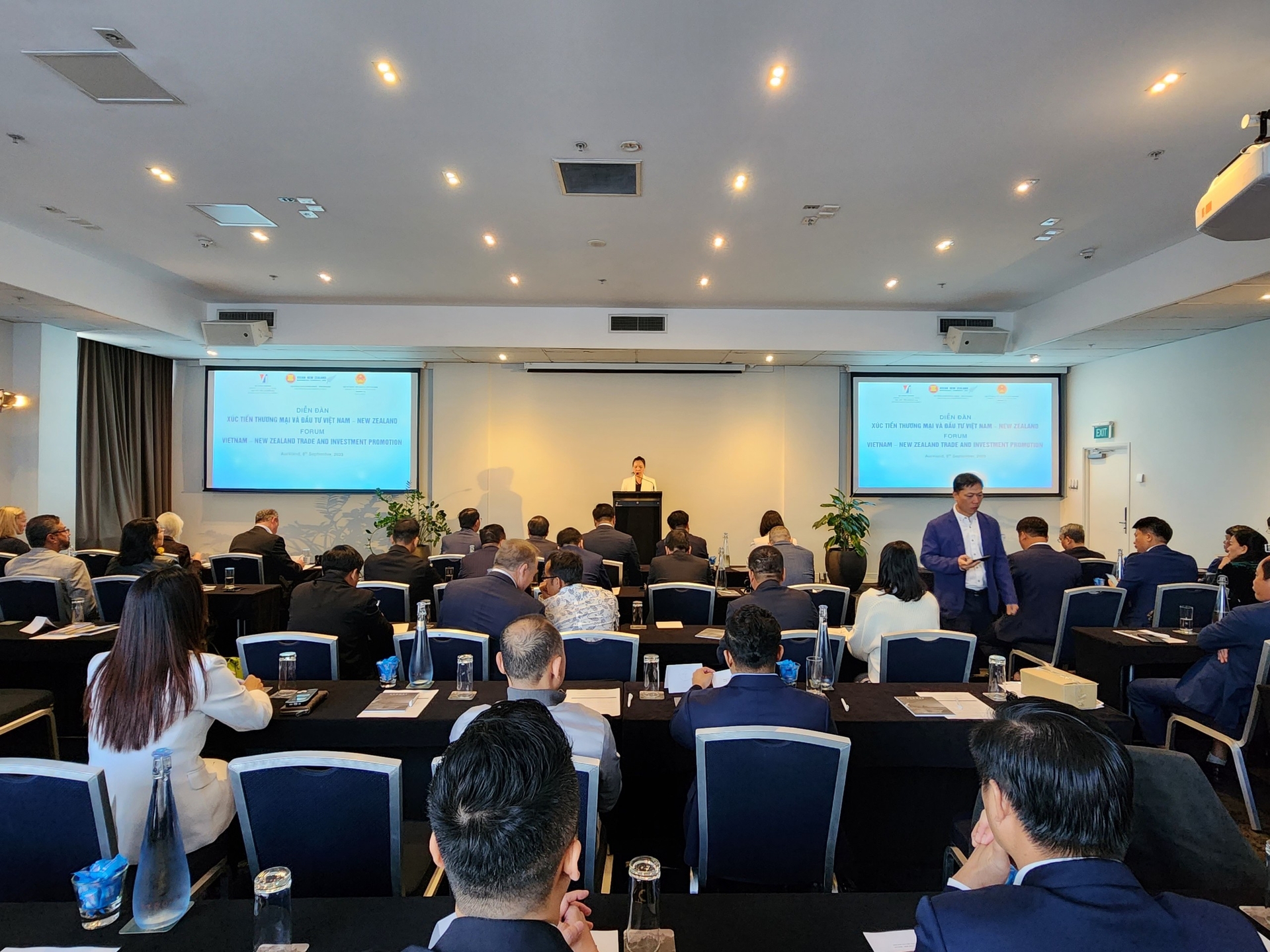Diễn đàn 'Xúc tiến thương mại và dầu tư Việt Nam - New Zealand' giúp hai bên có thể khám phá những tiềm năng chưa được khai thác trong mối quan hệ song phương. Ảnh: PN.
